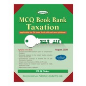 Padhuka's MCQ Book Bank Taxation for CA Inter November 2020 Exam (Old & New Syllabus) by G. Sekar | Commercial Law Publisher